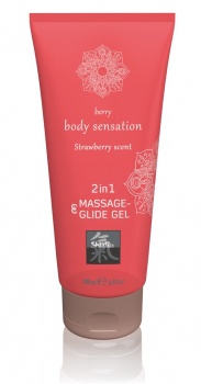 623628 Masážny a lubrikačný gél 2v1 Strawberry Scent