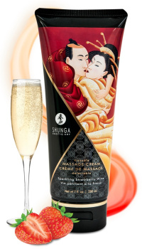 627623 Masážní krém Shunga Kissable Strawberry Sparkling Wine