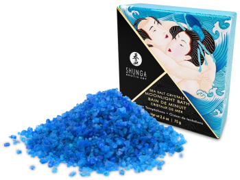 628000 Soľ do kúpeľa Shunga Sea Salt Crystals Moonlight Bath Ocean Temptations