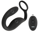 5402573 Black Velvets Cock ring with RC butt plug 